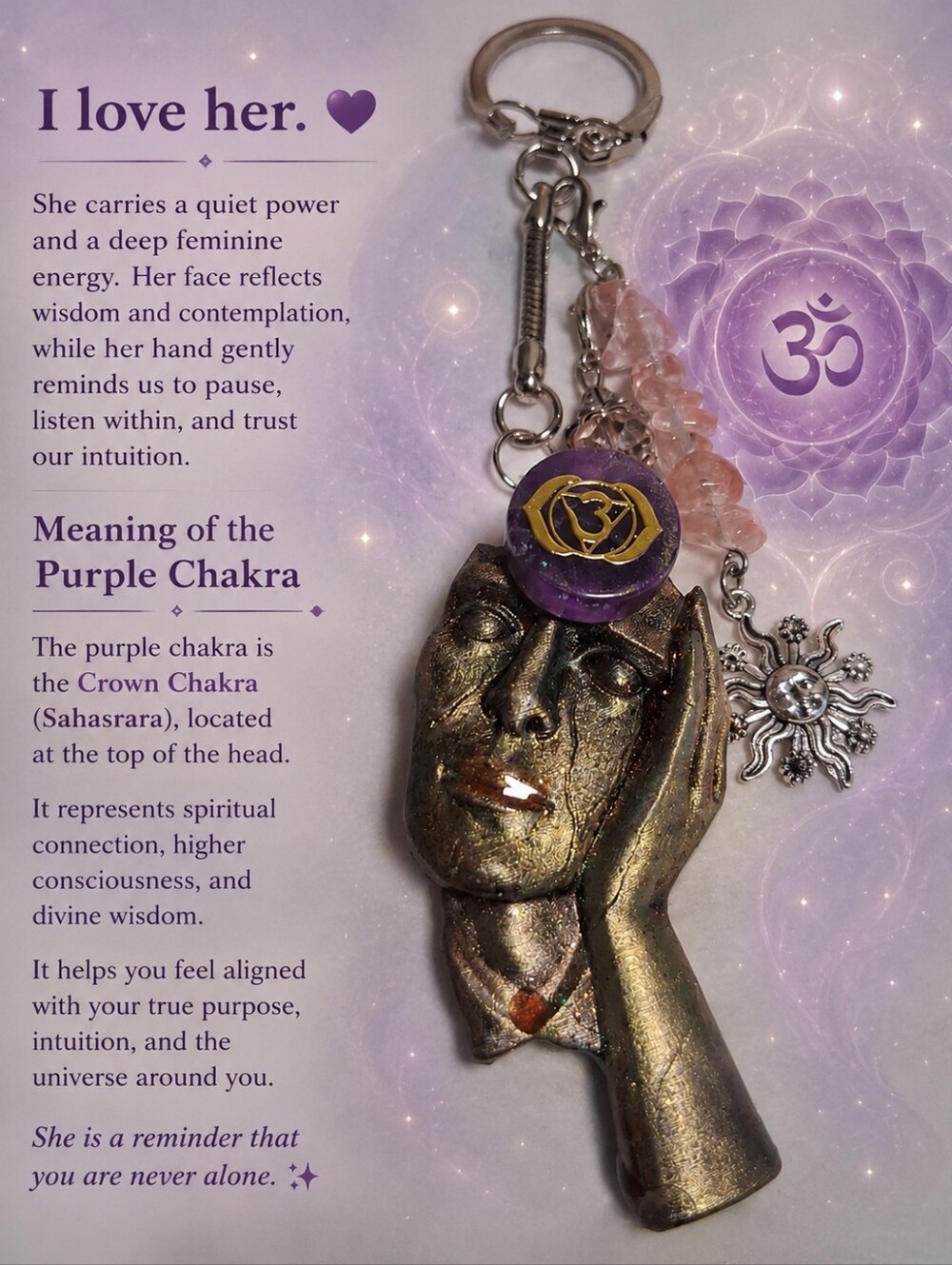 Artisan Resin Face Keychain With Meaning